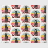 レトロヴィンテージブラックキャットニューピープル ラッピングペーパー (フラット)