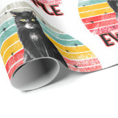 レトロヴィンテージブラックキャットニューピープル ラッピングペーパー (ロールコーナー)