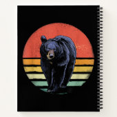 レトロヴィンテージブラックベア ノートブック (裏面)