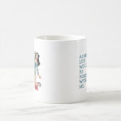 レトロヴィンテージブルネットPJのピンアップ コーヒーマグカップ (中央)