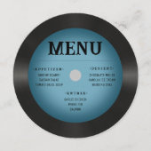 レトロヴィンテージブルーヴィネットビニール結婚レコード メニュー (正面)