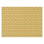 レトロヴィンテージブーメランスプートニクイエローブラック テーブルクロス (正面(横))