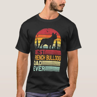 レトロヴィンテージブ最高のルフランスのドッグパパエバーファーズ Tシャツ