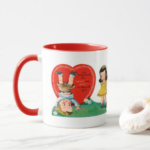 レトロヴィンテージヘッドオーバーヒールValentine マグカップ