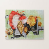 レトロヴィンテージベーキングガールクリスマスホリデイ ジグソーパズル (横)