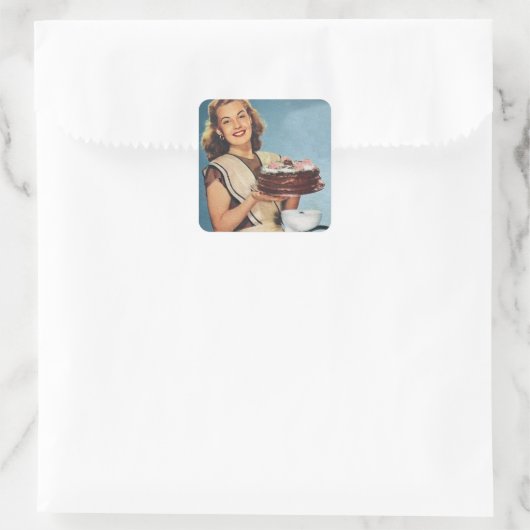 レトロヴィンテージベーキングレディ スクエアシール (バッグ)