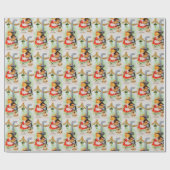 レトロヴィンテージベーキング女の子パーティー ラッピングペーパー (フラット)