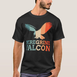 レトロヴィンテージペレグリン《鳥》ハヤブサバードシルエットサン Tシャツ