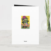 レトロヴィンテージホボ猫好き誕生日 カード (裏面)