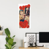 レトロヴィンテージホリデーホースバレンタインポスター ポスター (ホームオフィス)