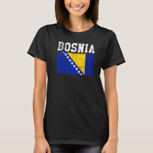 レトロヴィンテージボスニア国旗ボスニアルーツ Tシャツ