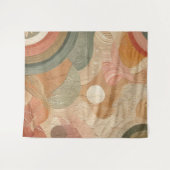 レトロヴィンテージボヘミアン自然抽象デザイン タペストリー (正面(横))