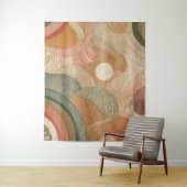 レトロヴィンテージボヘミアン自然抽象デザイン タペストリー (インサイチュ)