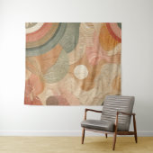 レトロヴィンテージボヘミアン自然抽象デザイン タペストリー (インサイチュ(横))