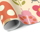 レトロヴィンテージボホベイシャワー子供の誕生日 ラッピングペーパー (ロールコーナー)