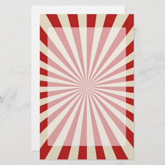 レトロヴィンテージポップコクラシックン紡績車輪デコール 便箋 (正面/裏面)