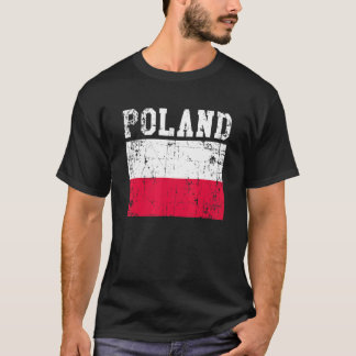 レトロヴィンテージポーランド国旗ポーランドルーツ Tシャツ
