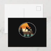 レトロヴィンテージマウンテンクライマーロック登山恋人 インビテーションポストカード (正面/裏面)