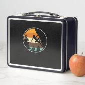 レトロヴィンテージマウンテンクライマーロック登山恋人 メタルランチボックス (インサイチュ)