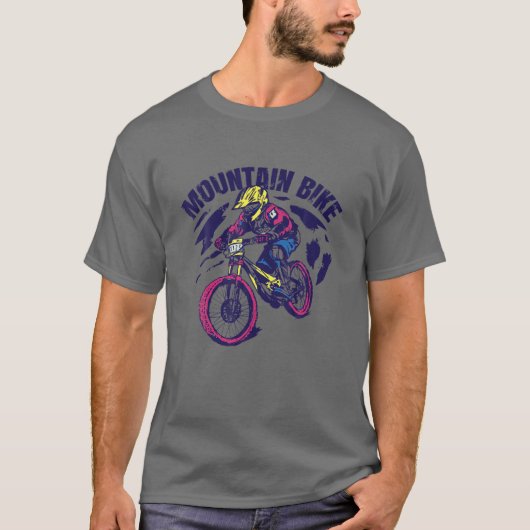 レトロヴィンテージマウンテンバイク Tシャツ (正面)