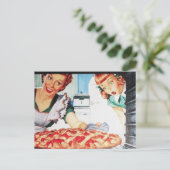 レトロヴィンテージマザーチャイルドキッチン ポストカード (スタンド正面)