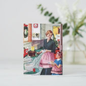 レトロヴィンテージマザー食べドーターズケーキ ポストカード (スタンド正面)