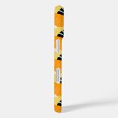 レトロヴィンテージマスタードブラックパターパーソナライズされたン Case-Mate iPhoneケース (裏面 / 右)