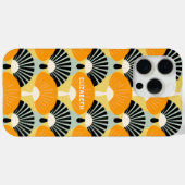 レトロヴィンテージマスタードブラックパターパーソナライズされたン Case-Mate iPhoneケース (裏面 (横))