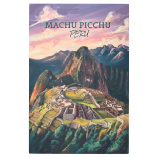 レトロヴィンテージマチュピチュV-01 メタルプリント