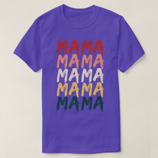 レトロヴィンテージママ6 Tシャツ (デザイン正面)