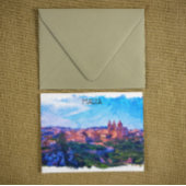 レトロヴィンテージマルタパノラマウォーターカラービュー ポストカード