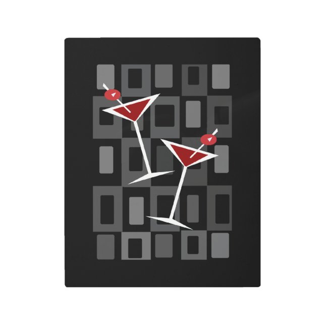 レトロヴィンテージマルティーニ メタルプリント (正面)