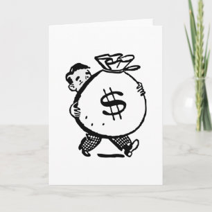 レトロヴィンテージマンお金バッグ カード