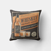 レトロヴィンテージマンケーブウイスキーパーティー装飾用クッション クッション (裏面)