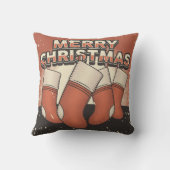 レトロヴィンテージマンケーブクリスマスストッキング クッション (裏面)