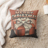 レトロヴィンテージマンケーブクリスマスプレゼント クッション (ブランケット)