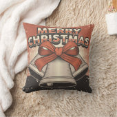 レトロヴィンテージマンケーブクリスマスベル クッション (ブランケット)