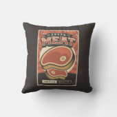 レトロヴィンテージマンケーブブラウンレッドミート装飾用クッション クッション (裏面)