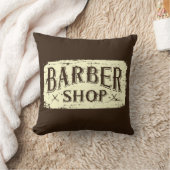 レトロヴィンテージマンケーブラスティック理容師サイン クッション (ブランケット)