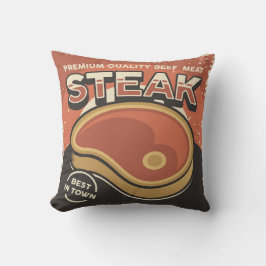 レトロヴィンテージマンケーブ最高のレッドミート装飾用クッション クッション