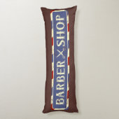 レトロヴィンテージマンケーブ素朴グランジ理容師 ボディピロー (裏面 (縦))