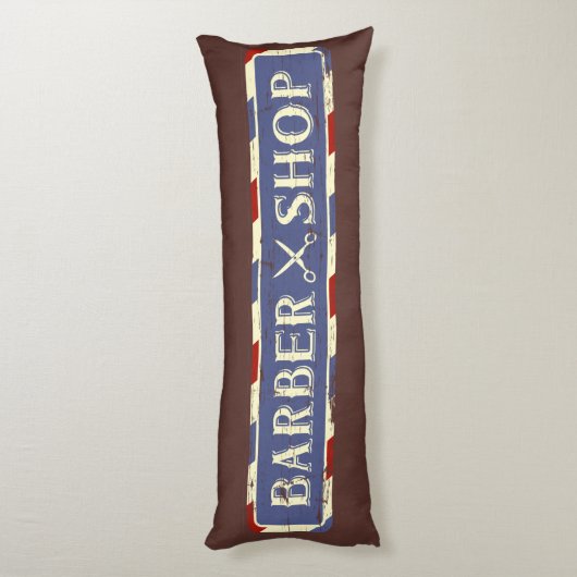 レトロヴィンテージマンケーブ素朴グランジ理容師 ボディピロー (裏面 (縦))