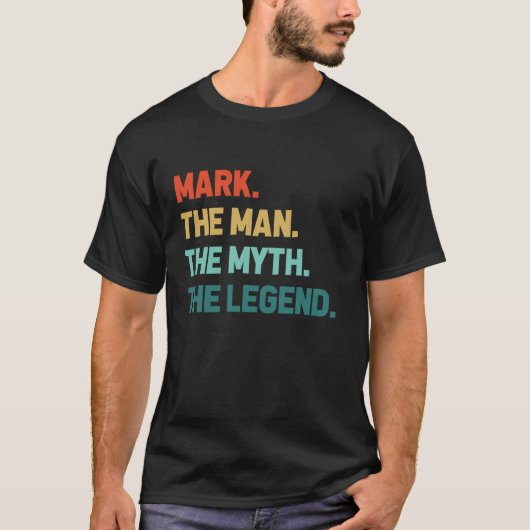 レトロヴィンテージマークおもしろいTマーク男の神話の脚 Tシャツ (正面)