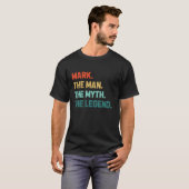 レトロヴィンテージマークおもしろいTマーク男の神話の脚 Tシャツ (正面フル)