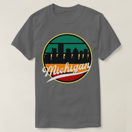 レトロヴィンテージミシガン Tシャツ (デザイン正面)