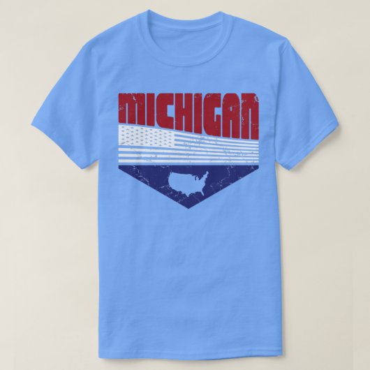 レトロヴィンテージミシガンUSA2 Tシャツ (デザイン正面)