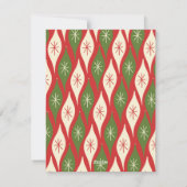 レトロヴィンテージミッドセンチュリーモダンメリークリスマス シーズンカード (裏面)