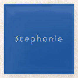 レトロヴィンテージミニマルモダンリストブルー ガラスコースター