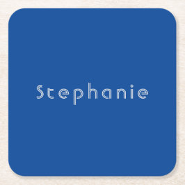 レトロヴィンテージミニマルモダンリストブルー スクエアペーパーコースター