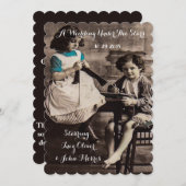 レトロヴィンテージムービーをテーマにした結婚式招待状 招待状 (正面/裏面)